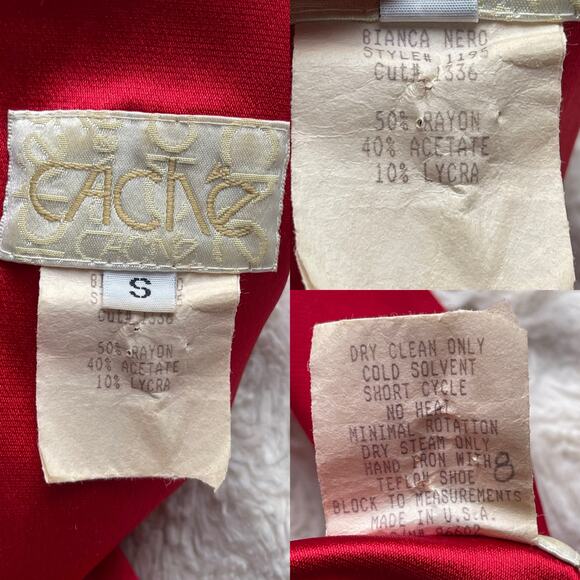 Vintage Cache red satin dress column cocktail maxi square‎ neck sleeveless S - Picture 3 of 17